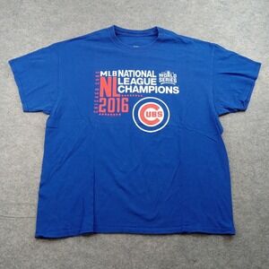 Chicago Cubs Shirt Mens XL Blue MLB Baseball 2016 NL Champions World Series